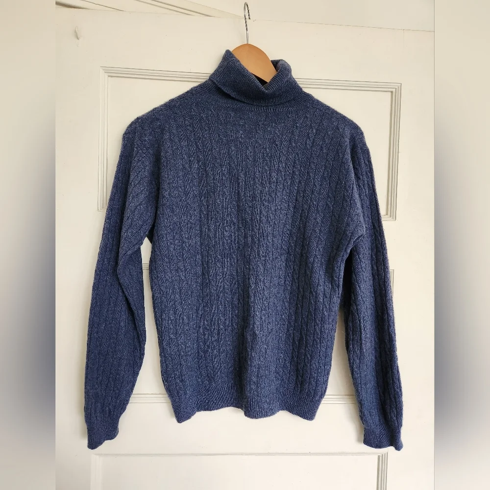Cableknit Cashmere Sweater Vintage Small - Picture 5 of 6